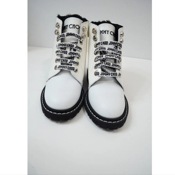 Jimmy Choo - White Voyager Boot - Picture 2 of 6